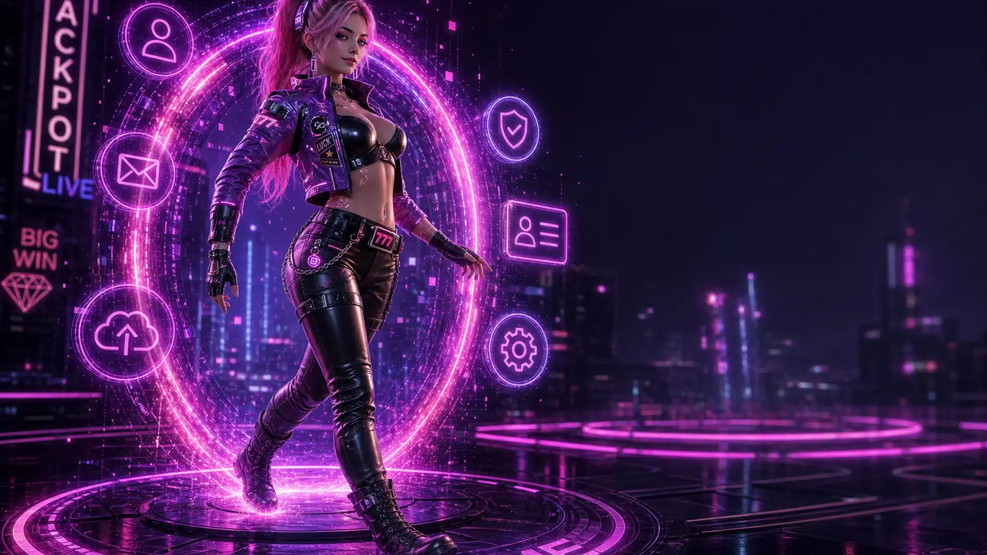 Ilustrasi cyberpunk registrasi aman 15 - Spinsakti
