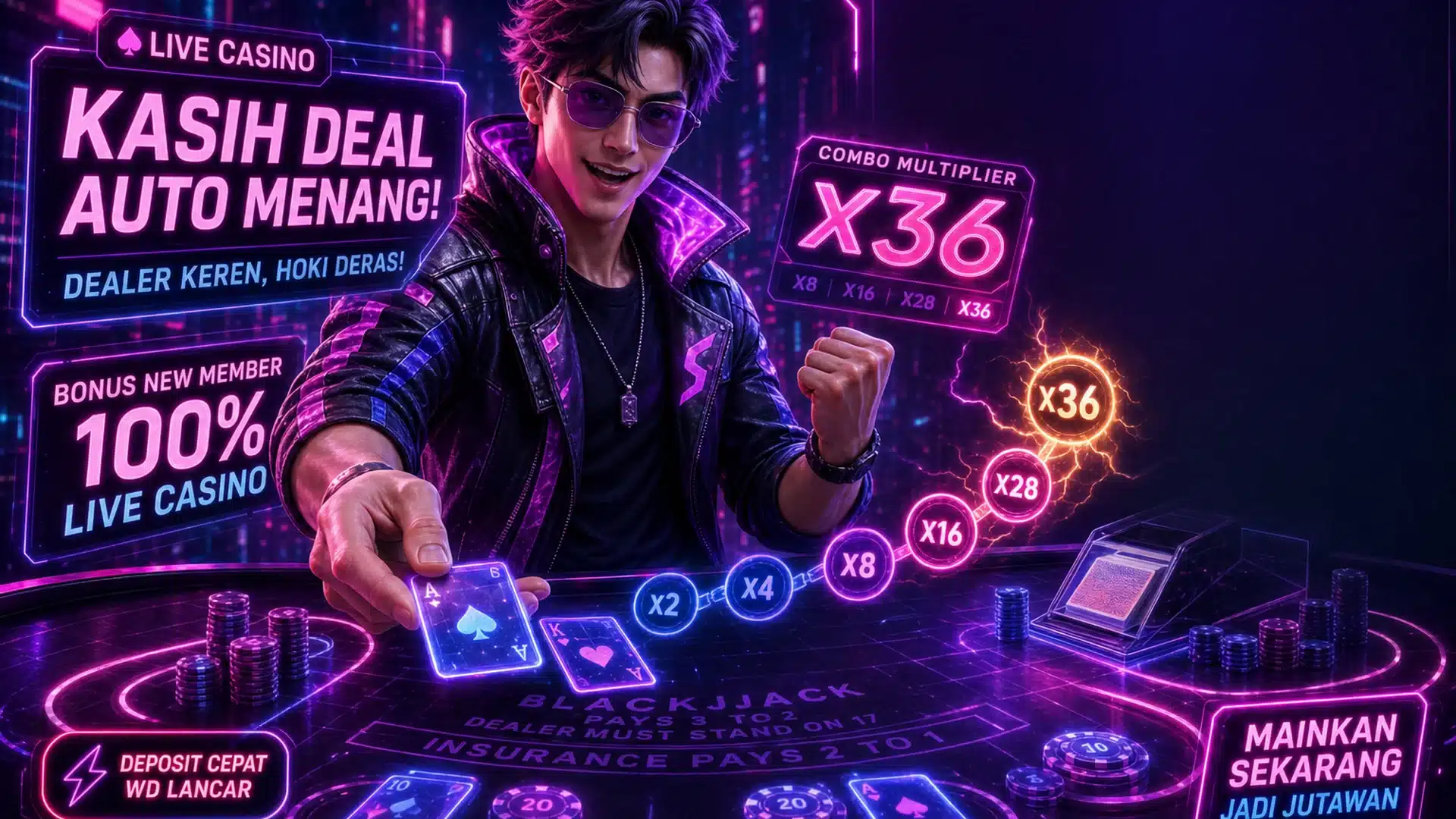 Ilustrasi cyberpunk combo bet rabu 27 - Spinsakti