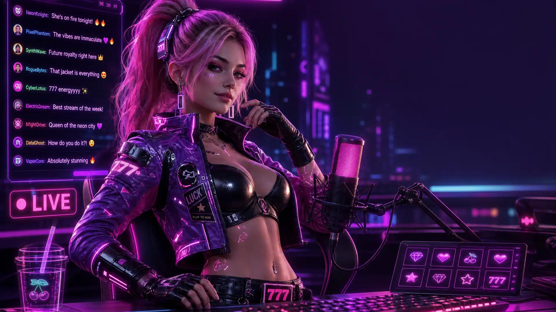Ilustrasi cyberpunk etiket meja live baccarat buat pemula - Spinsakti