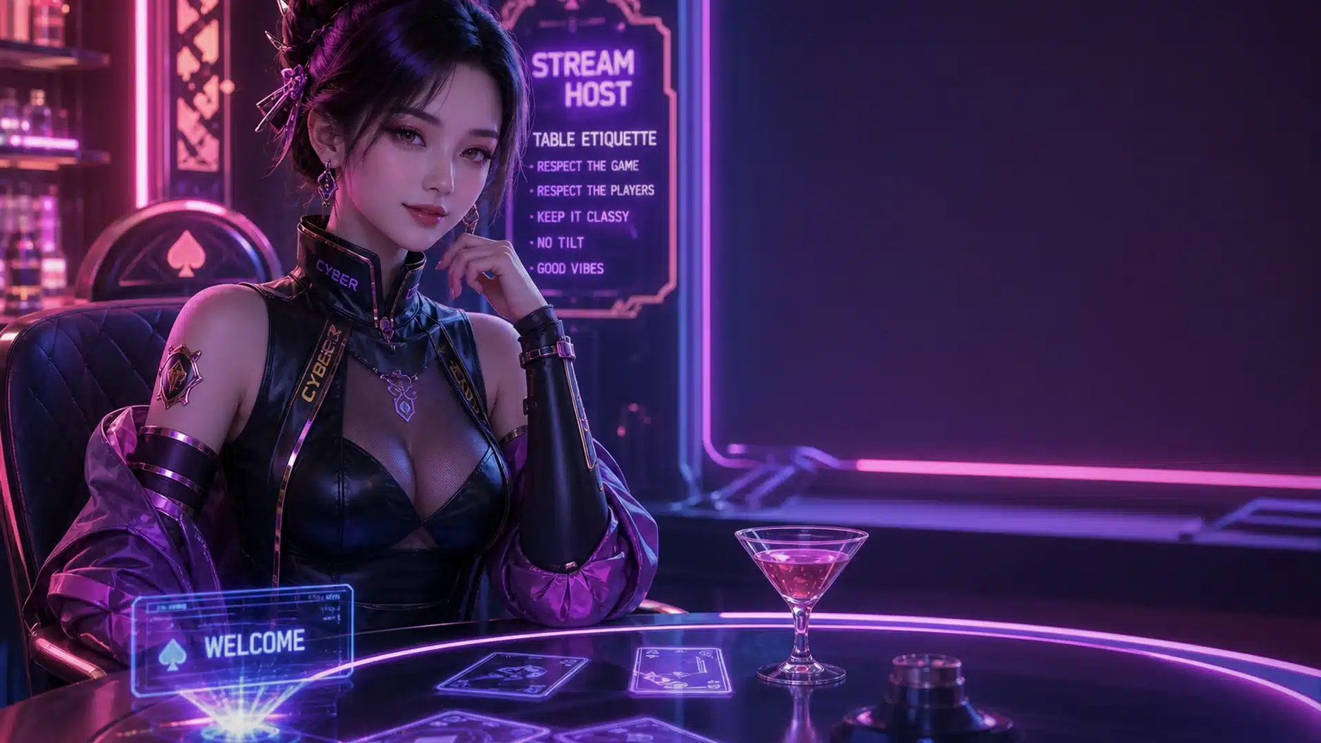 Ilustrasi cyberpunk baccarat etiket rabu 3 - Spinsakti