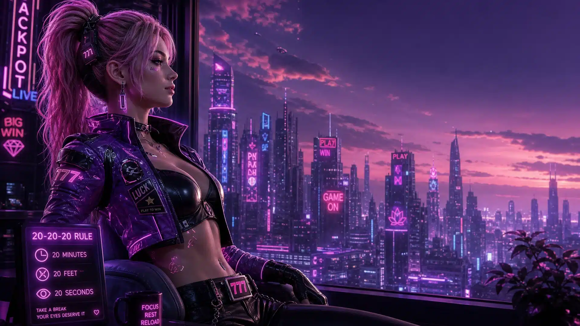 Ilustrasi cyberpunk eye break minggu marathon 17 - Spinsakti