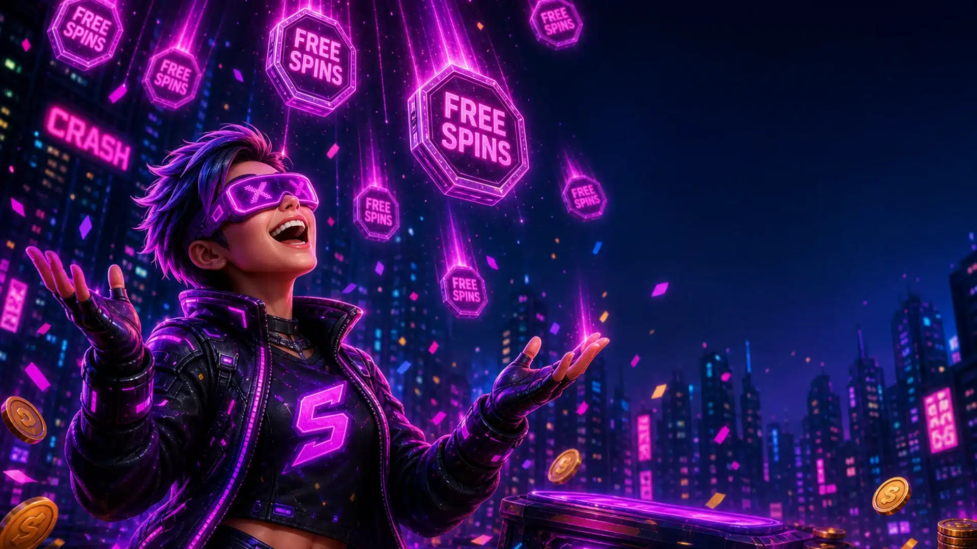 Ilustrasi cyberpunk free spin drop selasa 2 - Spinsakti