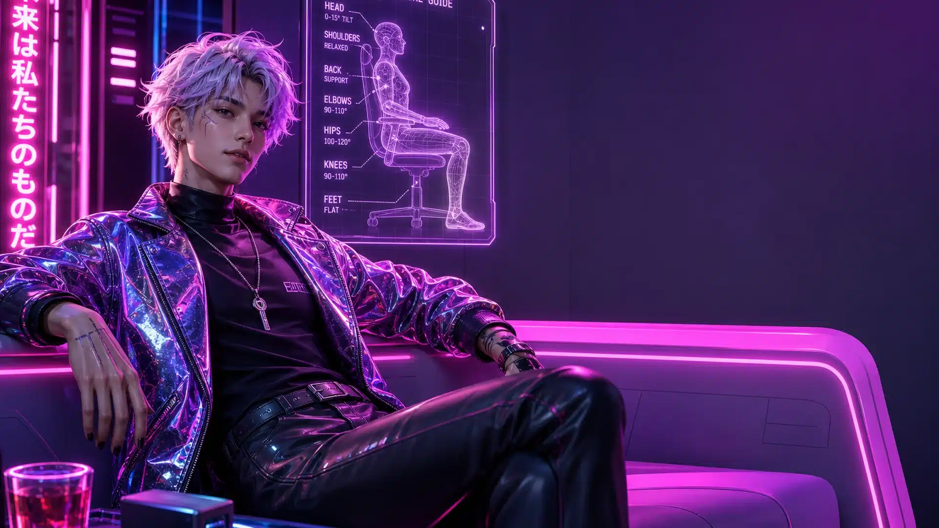 Ilustrasi cyberpunk posture jumat malam pre-weekend - Spinsakti