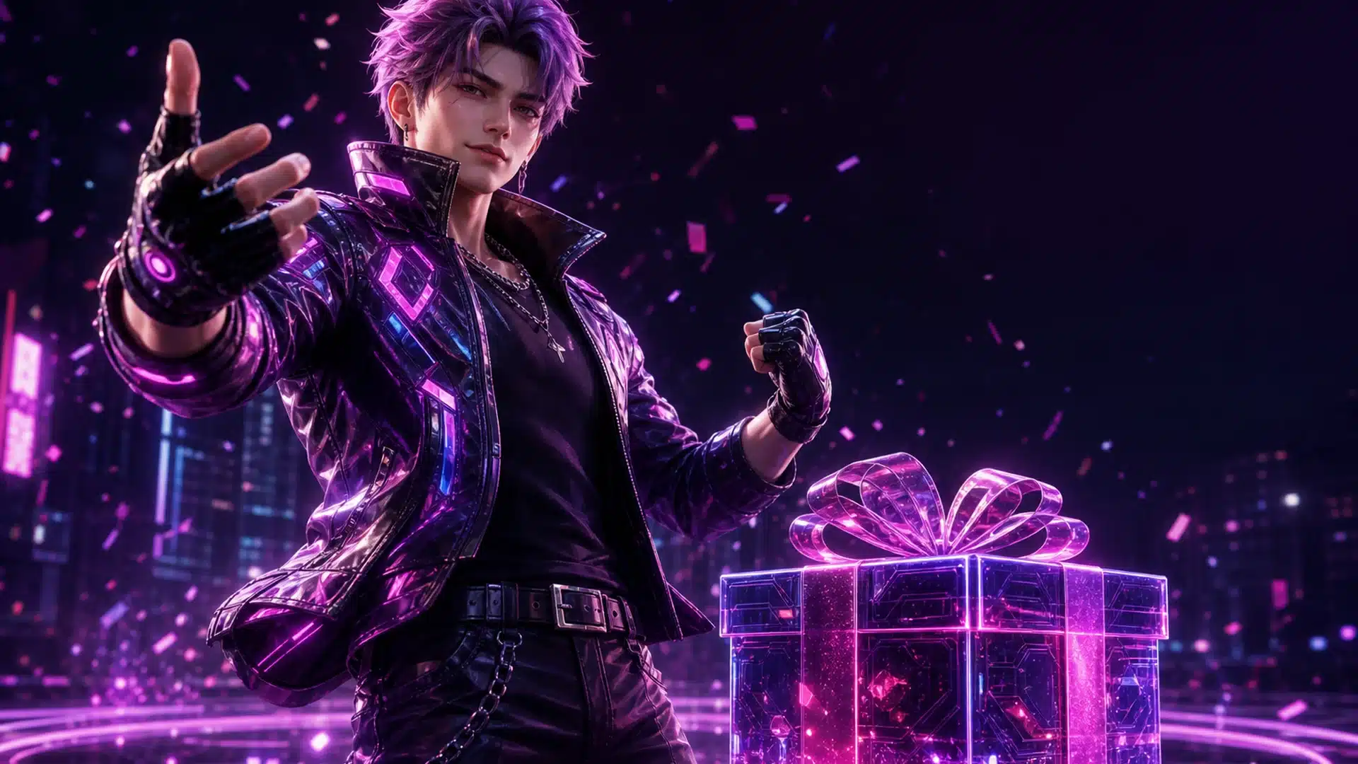 Ilustrasi cyberpunk promo start-of-month spinsakti - Spinsakti