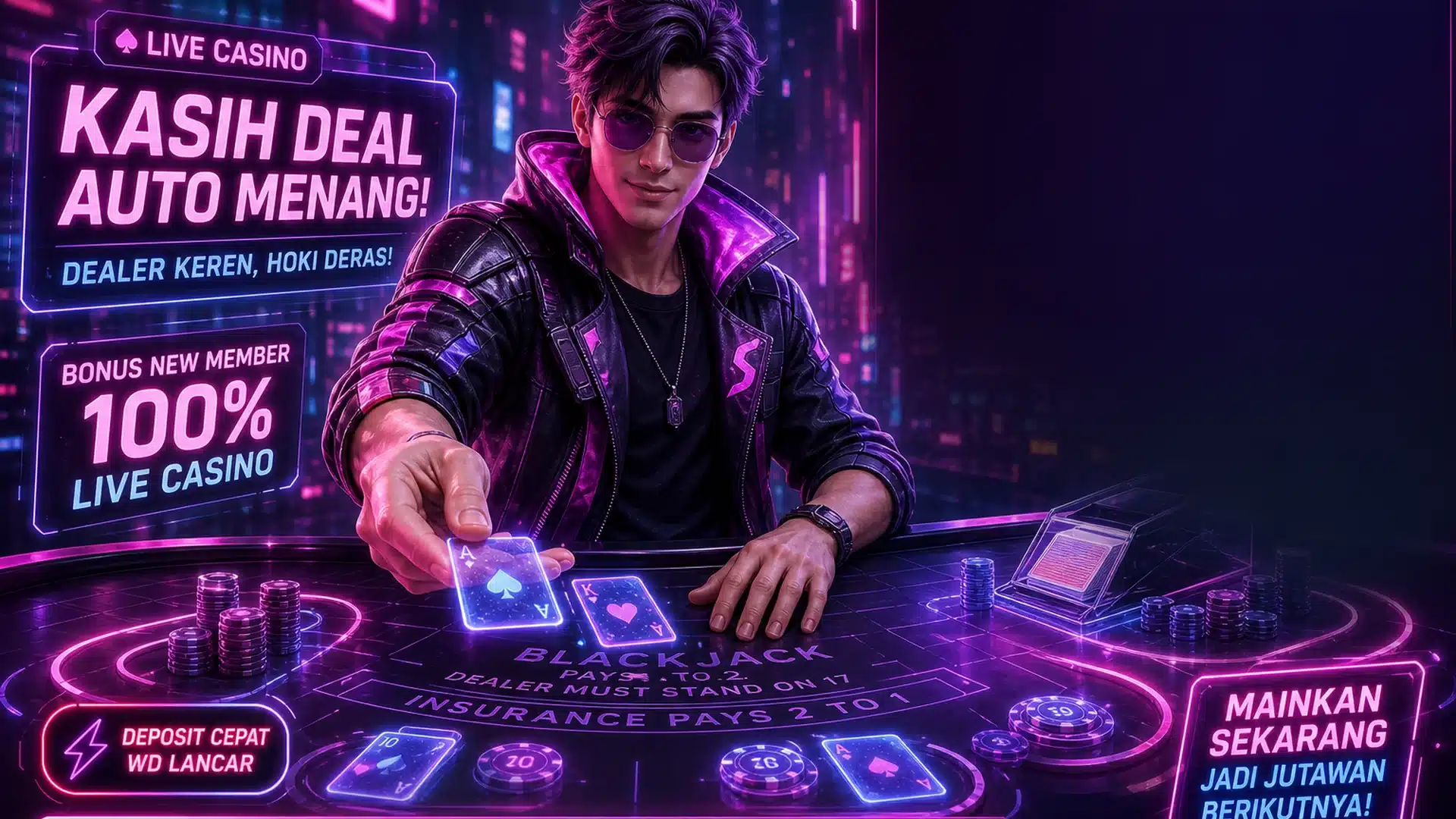 Ilustrasi cyberpunk strategi aviator casual buat weekend - Spinsakti