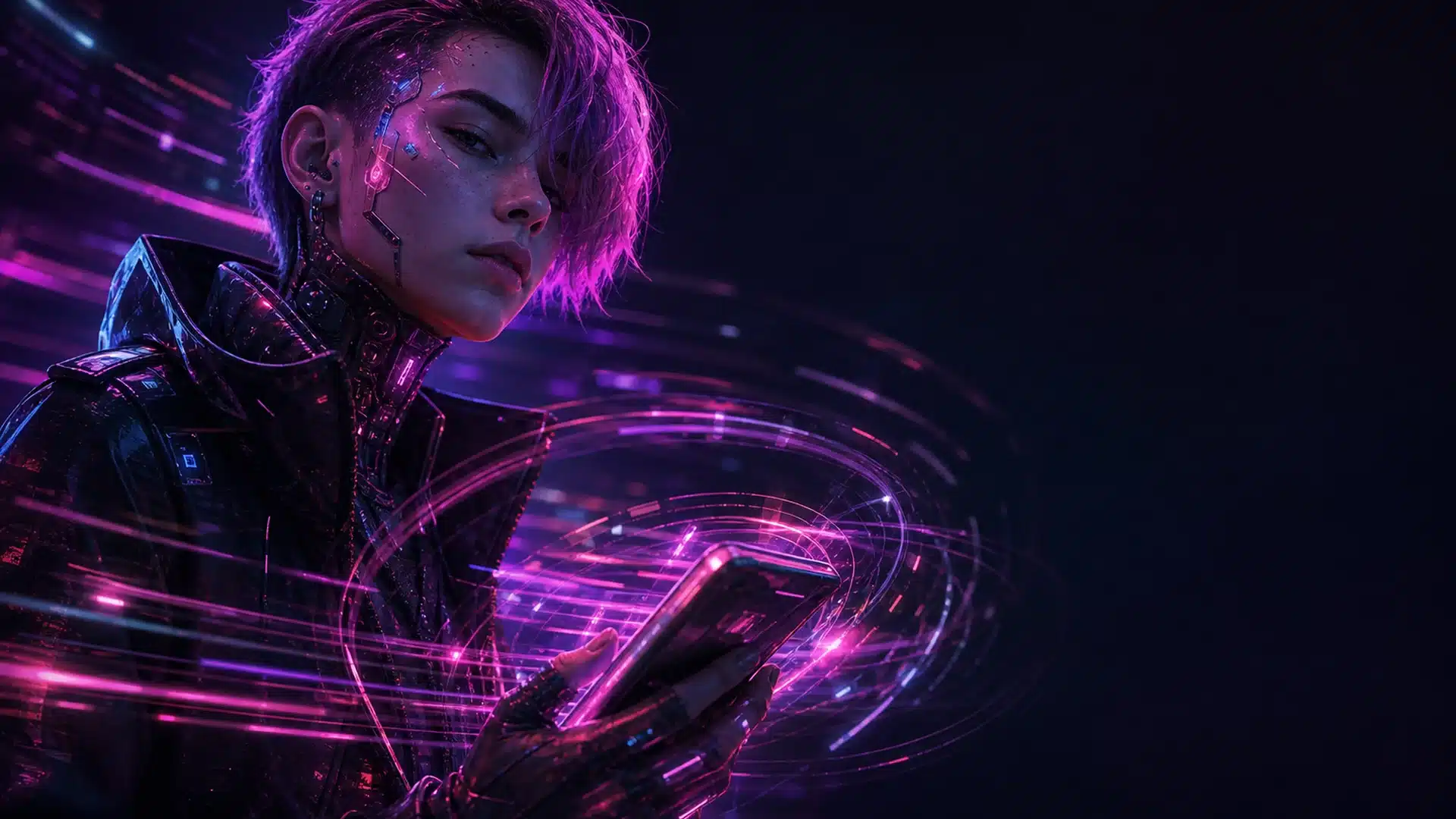 Ilustrasi cyberpunk mobile optimization kamis 21 - Spinsakti