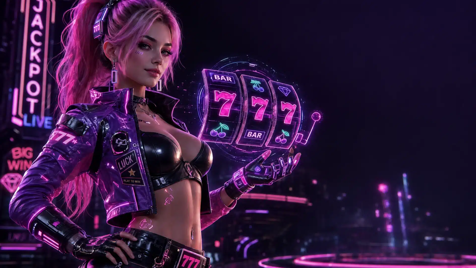 Ilustrasi cyberpunk wellness jumat pre-weekend session - Spinsakti